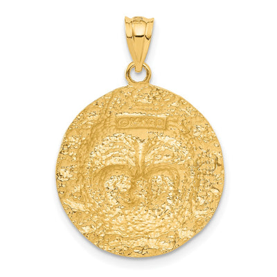 14K Sun Charm, 29 x 22mm
