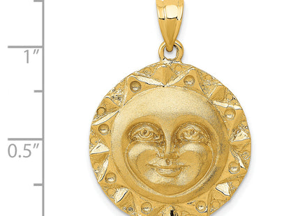14k Sun Charm, 29 x 22mm