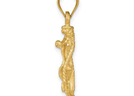 14K gold cross pendant, alternate view