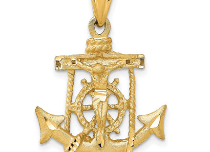 14K gold cross pendant
