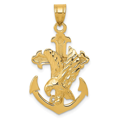 14K gold cross pendant