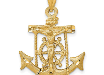 14K gold cross pendant