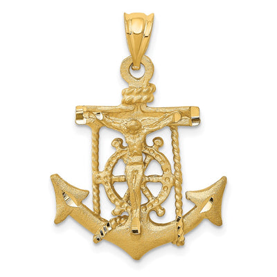 14K gold cross pendant