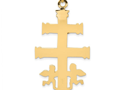 14k Two-tone Cara Vaca Crucifix Pendant (Style C1427)