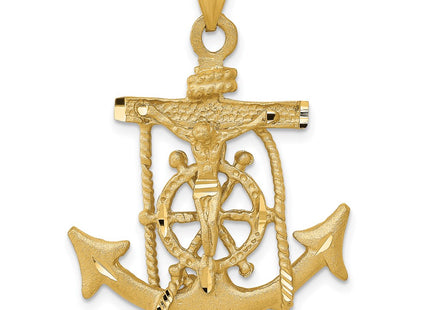 14K gold cross pendant