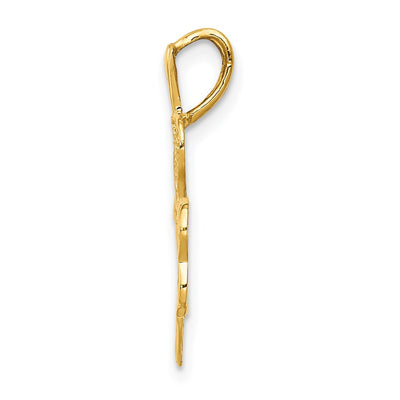 14K Filigree Shamrock Charm
