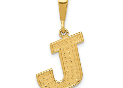 14k Textured Initial Charm
