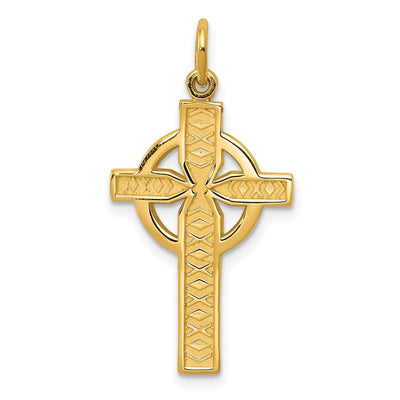 14K gold cross pendant