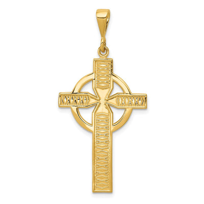 14K gold cross pendant