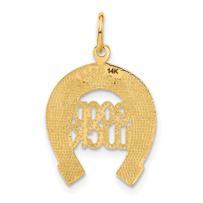 14K Horseshoe Good Luck Charm