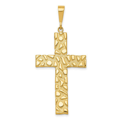 14K gold cross pendant