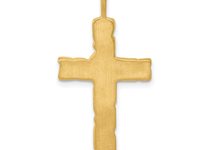 14K gold cross pendant, further view