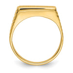 14K 15.0x7.0mm Open Back Mens Signet Ring view
