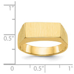 14K 15.0x7.0mm Open Back Mens Signet Ring view