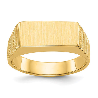 14K gold signet ring