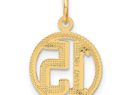 14K gold charm, another view