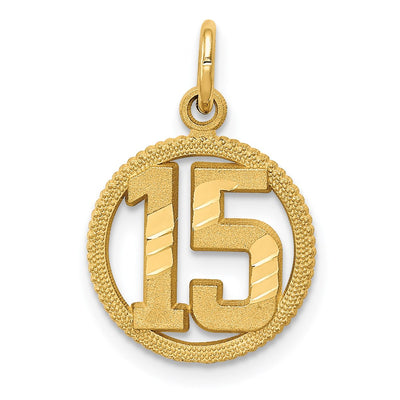 14K gold circle pendant