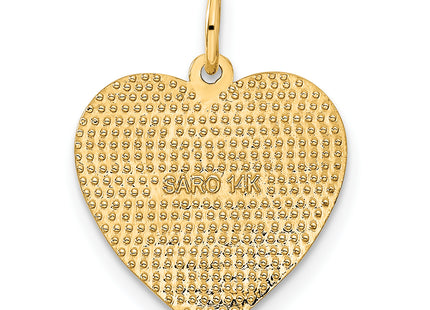 14k Daddys Little Girl Charm, 21 x 16mm
