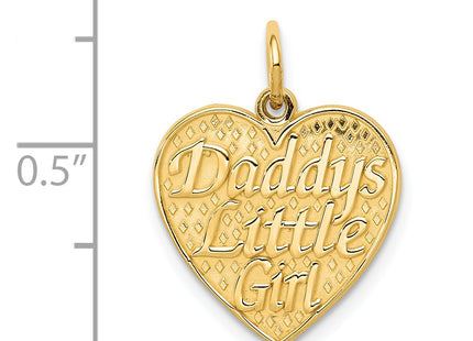 14k Daddys Little Girl Charm, 21 x 16mm