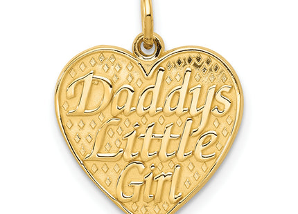 14k Daddys Little Girl Charm, 21 x 16mm