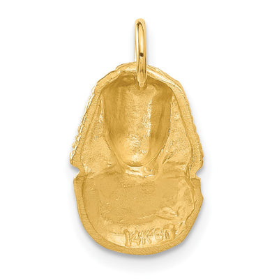 14K Satin D/C King Tut Charm