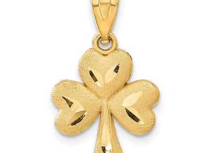 14K gold shamrock charm