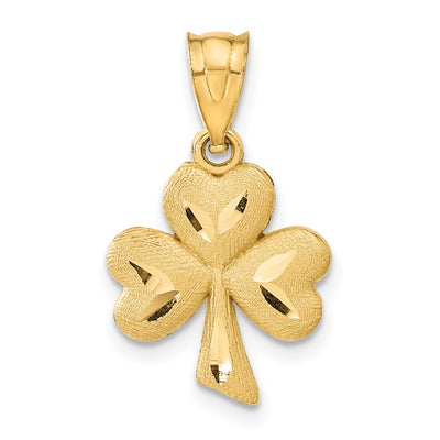 14K gold shamrock charm