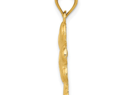14K gold shamrock charm, alternate view