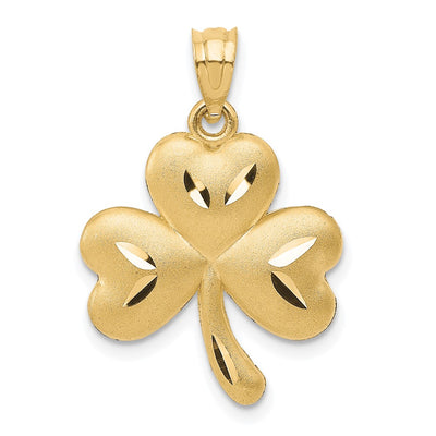 14K gold shamrock charm
