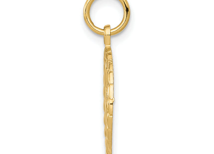 14K Treble Clef Charm, 21 x 15mm