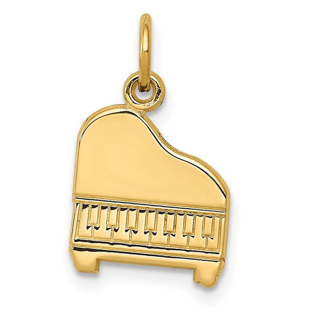 14k Piano Charm, 17 x 11mm