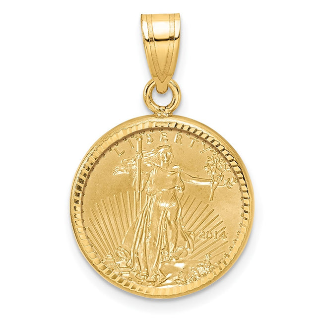 14k Yellow Gold Pendants Style C1801D - Classique Jewelry Inc.