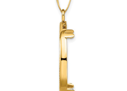 14K gold pendant, alternate view