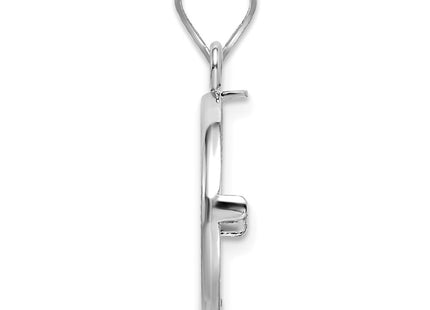 14K white gold pendant, alternate view