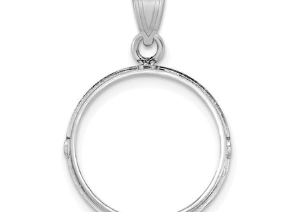 14K white gold pendant, another view