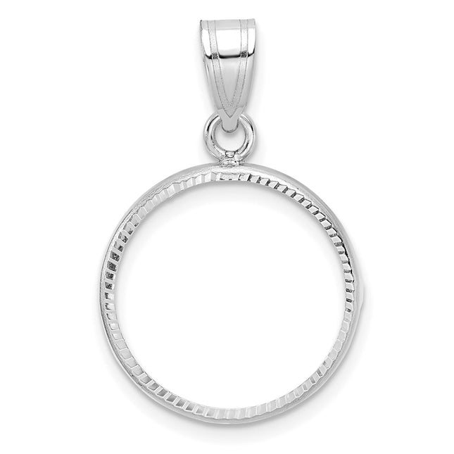 14K white gold pendant