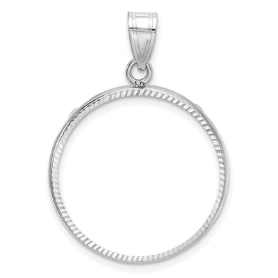 14K white gold pendant