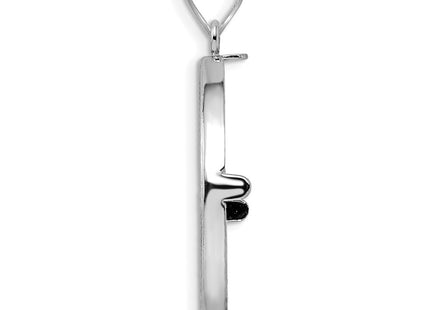 14K white gold pendant, alternate view