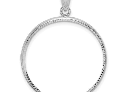 14K white gold pendant