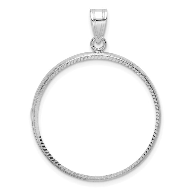 14K white gold pendant