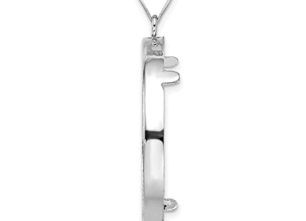 14K white gold pendant, alternate view