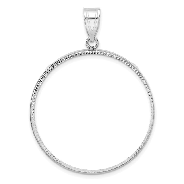 14K white gold pendant