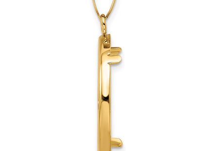 14K gold pendant, alternate view