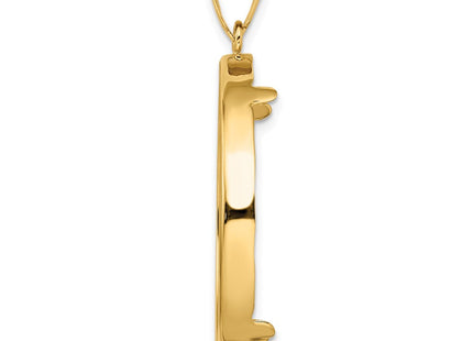 14K gold pendant, alternate view