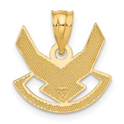 14K Yellow Gold U.S. Air Force Winged Pendant