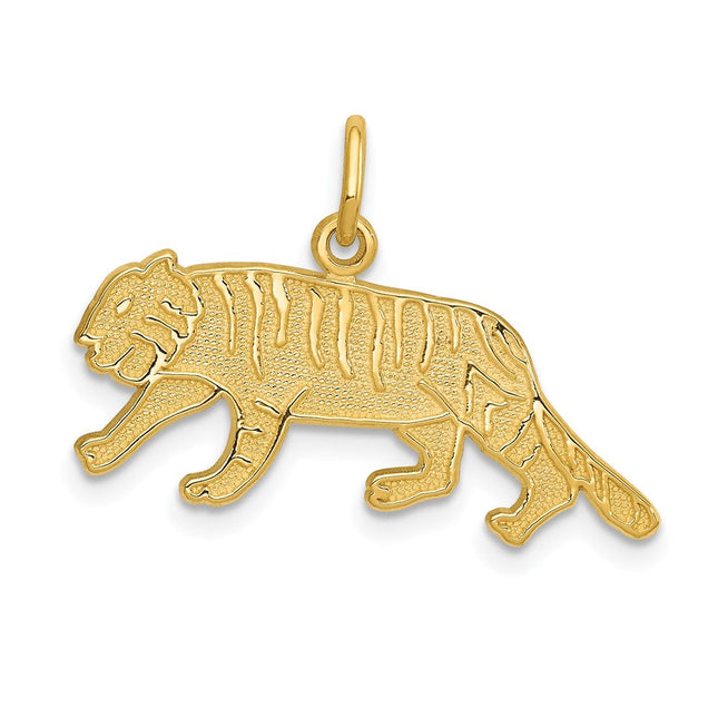 14k Tiger Charm, 19 x 25mm