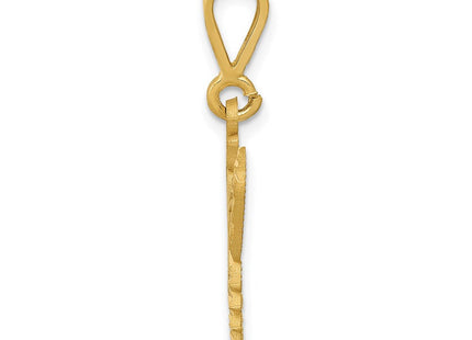 14K Diamond Cut Butterfly Charm, view 2