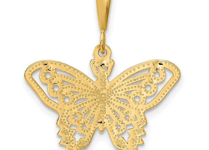 14K Diamond Cut Butterfly Charm, view 3