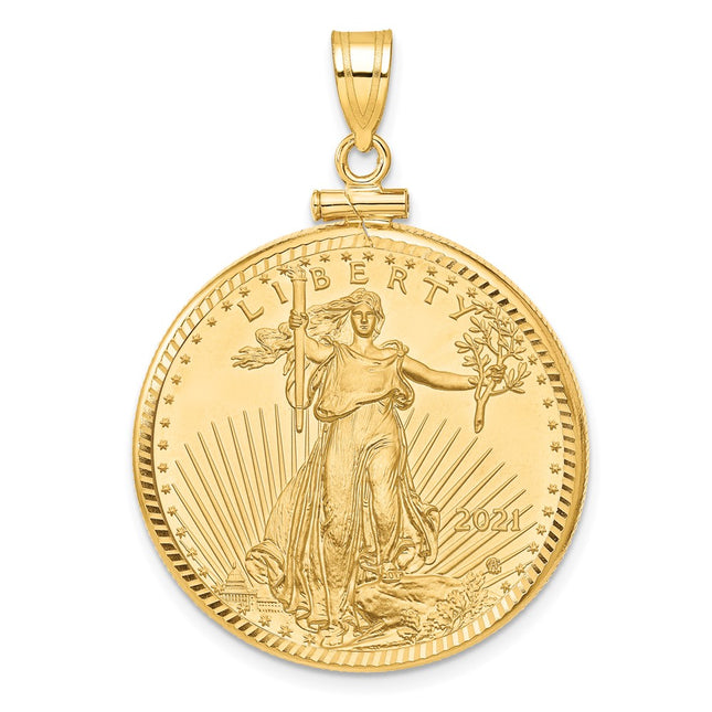 14k Yellow Gold Pendants Style C1885D - Classique Jewelry Inc.