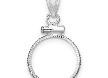 14K white gold pendant